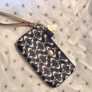 Coach Signature PVC wristlet